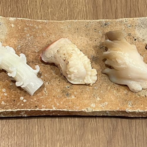 イカの切りつけと握り|職人の技を学ぶ